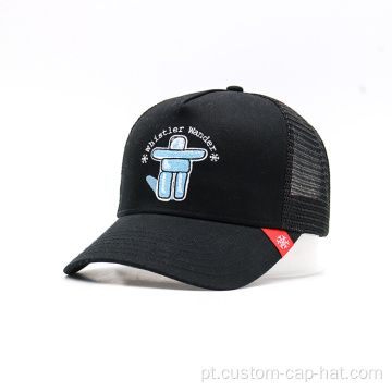 Tampa e chapéus personalizados de malha de 5 painéis e chapéus